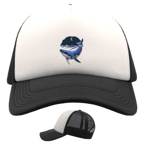 Kids' Trucker Cap - whale in the ocean - Mfest