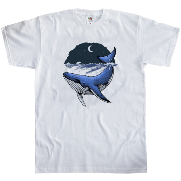 Kids' T-Shirt Fruit of the loom - whale in the ocean - Mfest