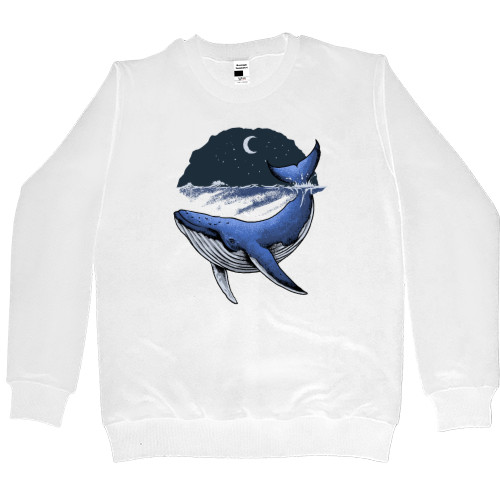 Women's Premium Sweatshirt - whale in the ocean - Mfest