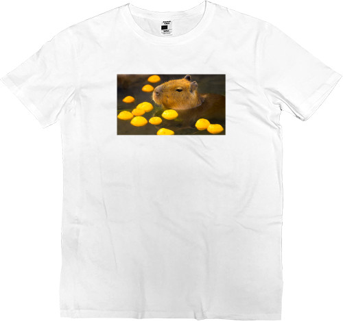 Men’s Premium T-Shirt - Capibara in tangerines - Mfest