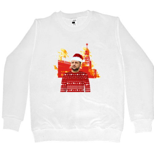 Men’s Premium Sweatshirt - Zelensky and burning moscow - Mfest