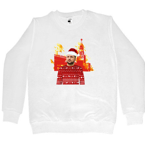 Women's Premium Sweatshirt - Zelensky and burning moscow - Mfest