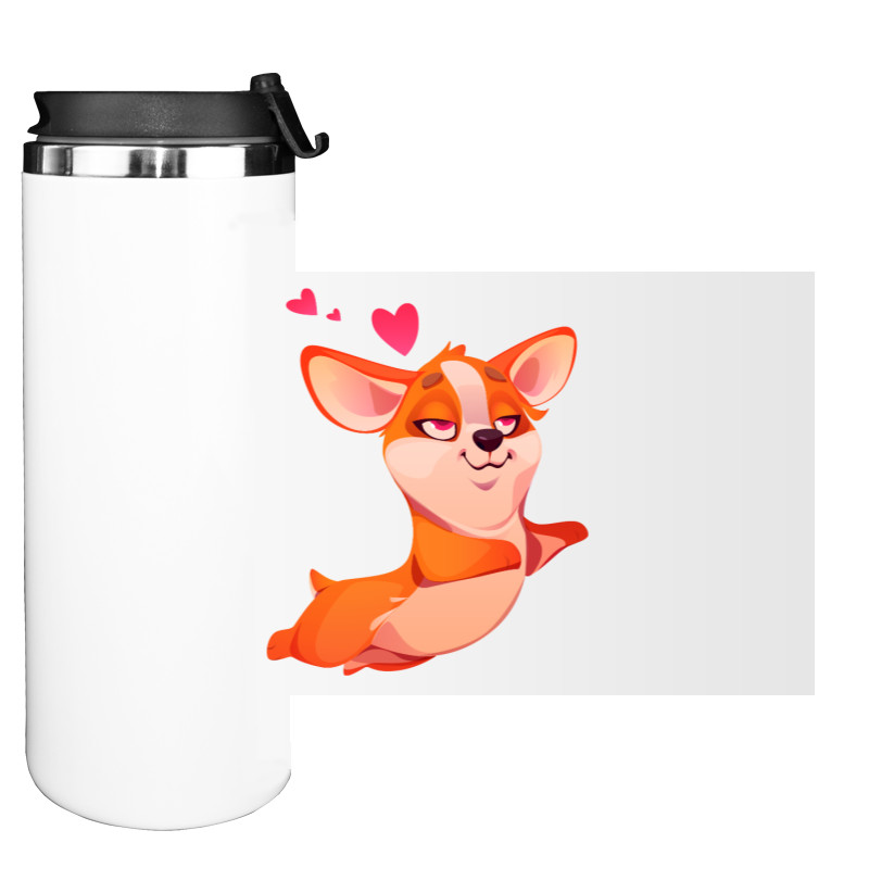 Water Bottle on Tumbler - rotting corgi - Mfest