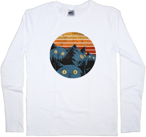 Men's Longsleeve Shirt - cats in the mountains - Mfest