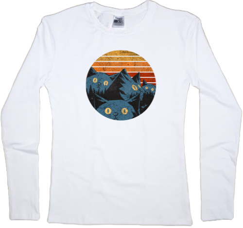 Women's Longsleeve Shirt - cats in the mountains - Mfest