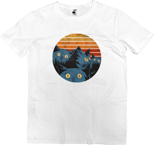 Men’s Premium T-Shirt - cats in the mountains - Mfest