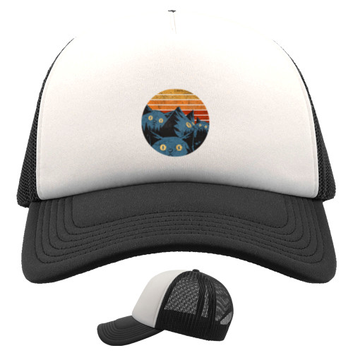 Kids' Trucker Cap - cats in the mountains - Mfest