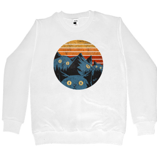 Kids' Premium Sweatshirt - cats in the mountains - Mfest