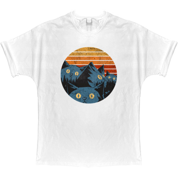 T-shirt Oversize - cats in the mountains - Mfest