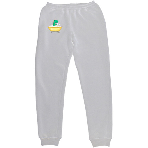 Women's Sweatpants - Dinosaur in the bathroom - Mfest