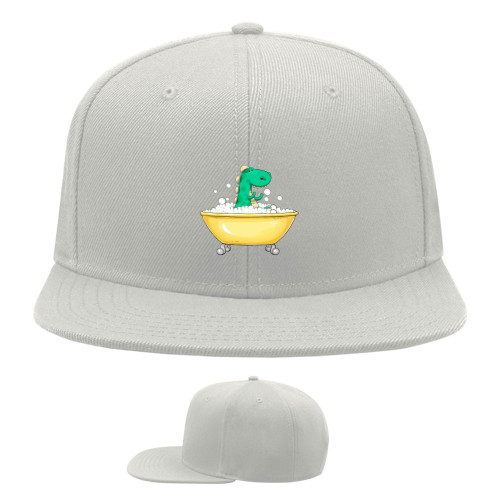 Snapback Baseball Cap - Dinosaur in the bathroom - Mfest