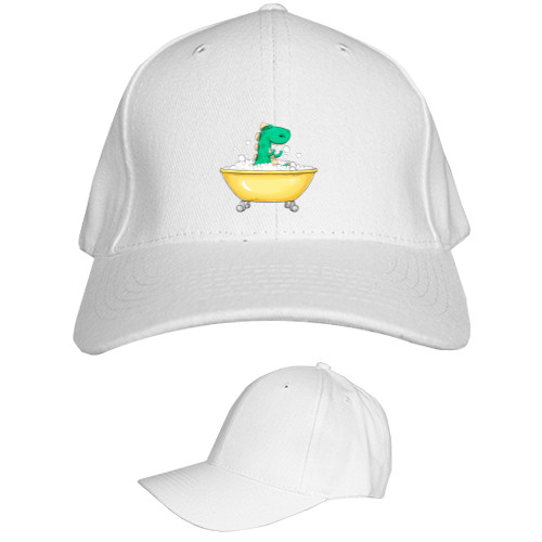 Kids' Baseball Cap 6-panel - Dinosaur in the bathroom - Mfest