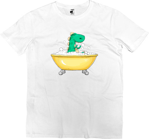 Kids' Premium T-Shirt - Dinosaur in the bathroom - Mfest