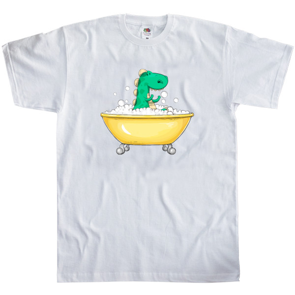 ДЕТСКИЕ - Kids' T-Shirt Fruit of the loom - Dinosaur in the bathroom - Mfest