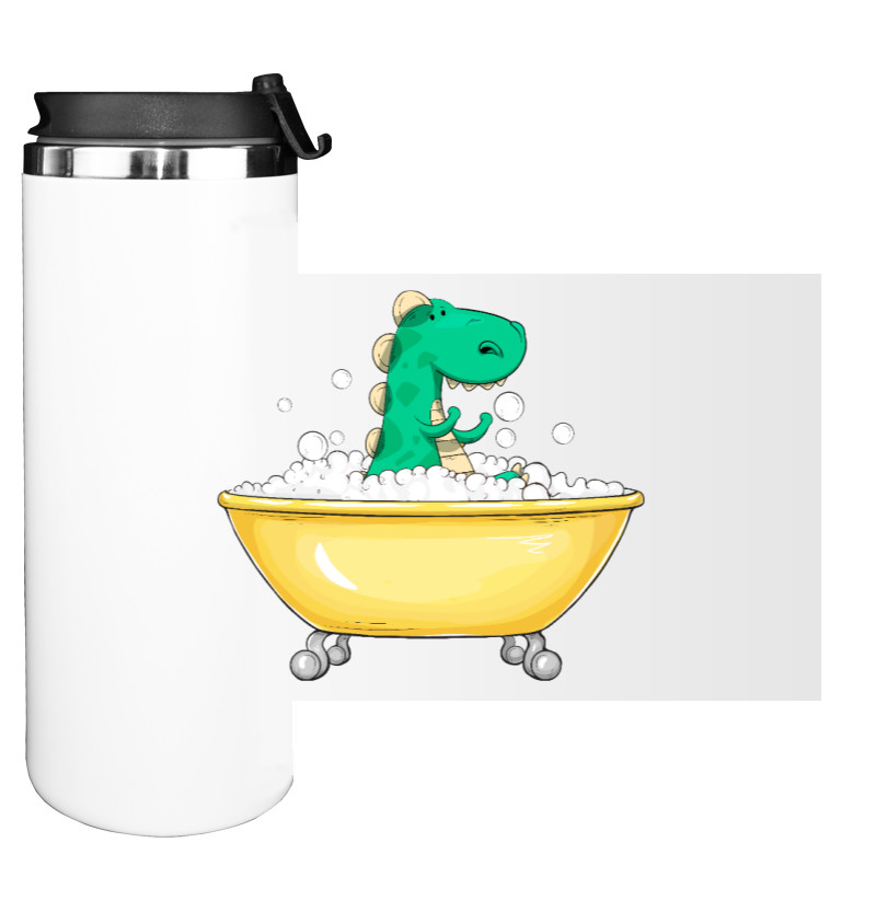 Water Bottle on Tumbler - Dinosaur in the bathroom - Mfest