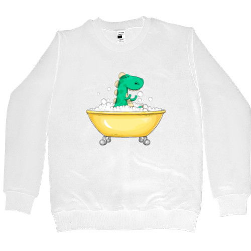 Men’s Premium Sweatshirt - Dinosaur in the bathroom - Mfest