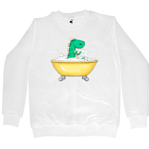 Women's Premium Sweatshirt - Dinosaur in the bathroom - Mfest