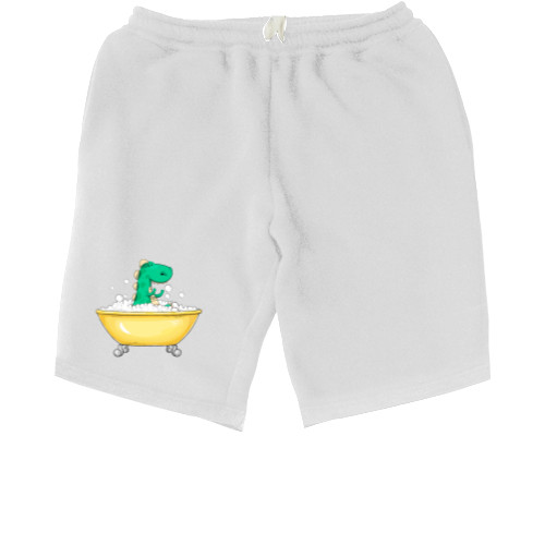 Men's Shorts - Dinosaur in the bathroom - Mfest