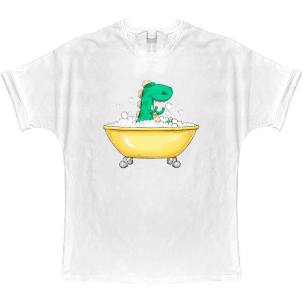 T-shirt Oversize - Dinosaur in the bathroom - Mfest