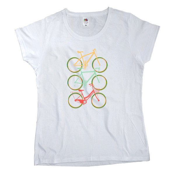 Women's T-shirt Fruit of the loom - Bicycles - Mfest