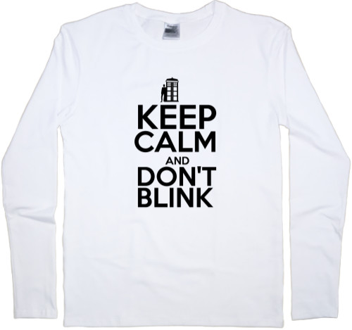 Футболка з Довгим Рукавом Чоловіча - Keep calm and don't blink - Mfest