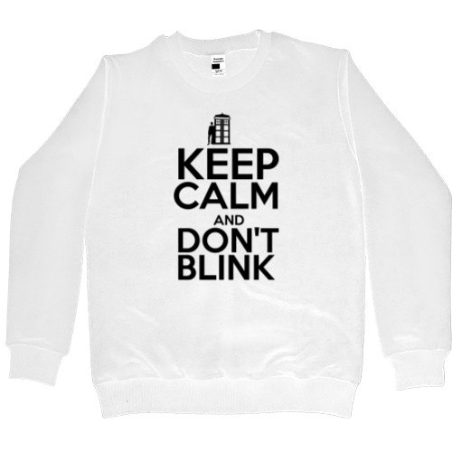 Свитшот Премиум Мужской - Keep calm and don't blink - Mfest