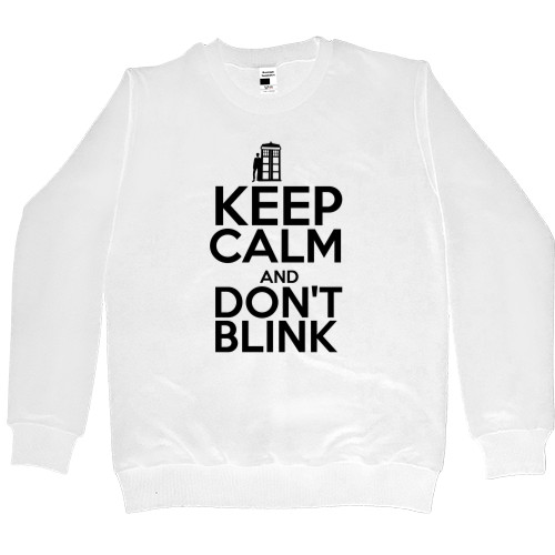 Свитшот Премиум Женский - Keep calm and don't blink - Mfest