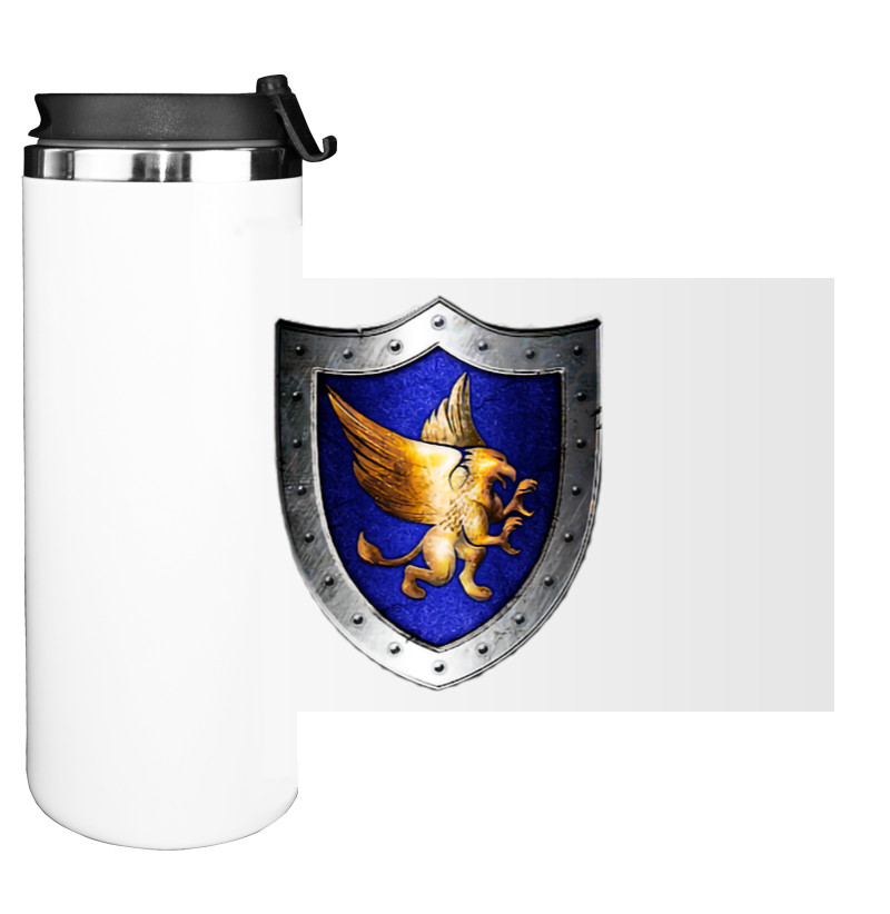 Water Bottle on Tumbler - Heroes of Might & Magic III Shield - Mfest