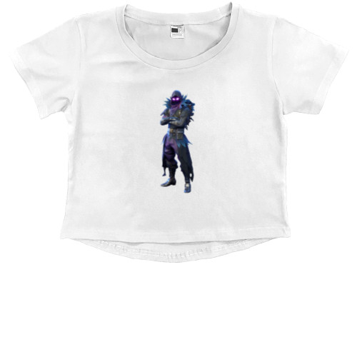 Kids' Premium Cropped T-Shirt - Fortnite Raven - Mfest