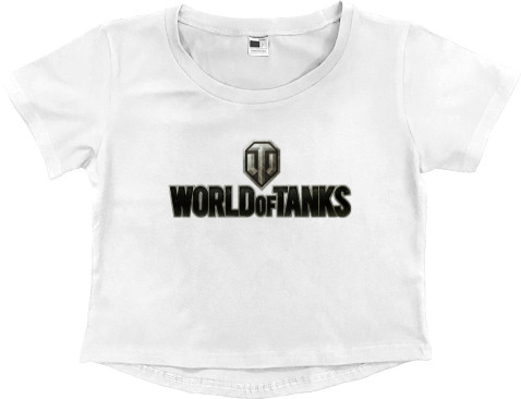 Women's Cropped Premium T-Shirt - World of Tanks Лого - Mfest