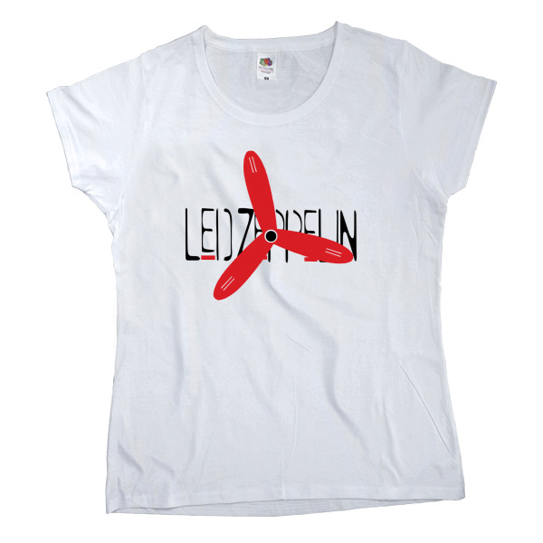 Women's T-shirt Fruit of the loom - Led Zeppelin принт 7 - Mfest