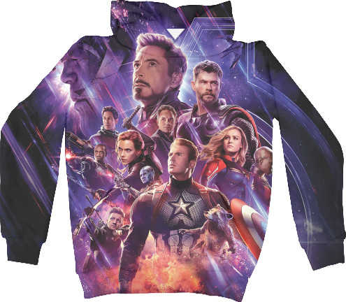 Unisex Hoodie 3D - Avengers принт - Mfest