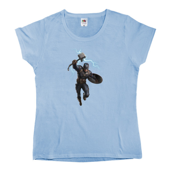 Women's T-shirt Fruit of the loom - Avengers Капитан Америка - Mfest