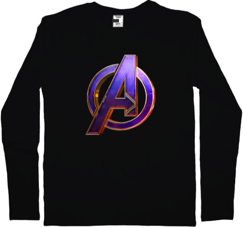 Men's Longsleeve Shirt - Avengers Лого - Mfest