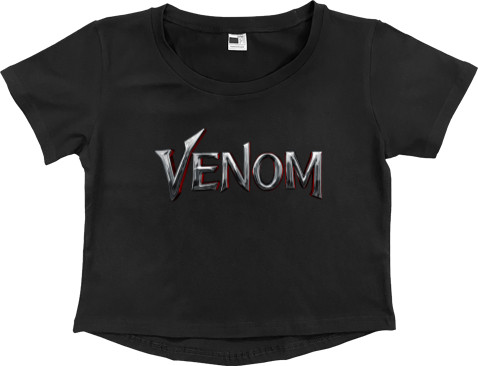 Women's Cropped Premium T-Shirt - Venom Лого - Mfest