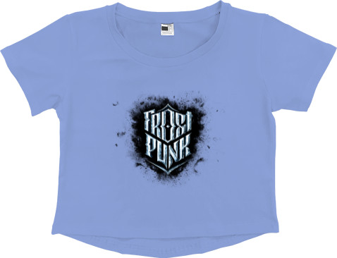 Women's Cropped Premium T-Shirt - Frostpunk Лого - Mfest