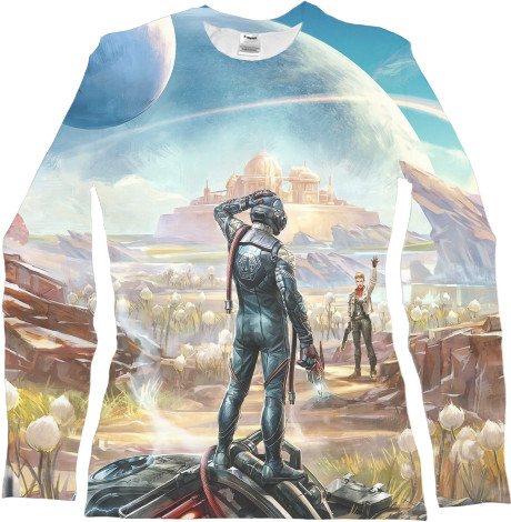 Women's Longsleeve Shirt 3D - The Outer Worlds Арт - Mfest