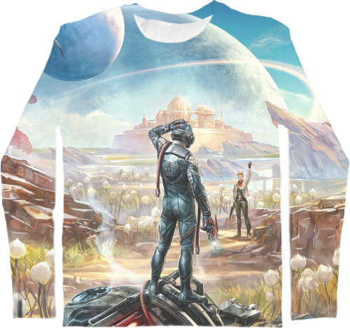 Kids' Longsleeve Shirt 3D - The Outer Worlds Арт - Mfest