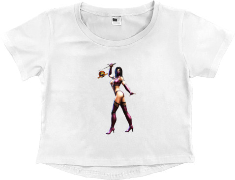 Women's Cropped Premium T-Shirt - Mortal Kombat Милина 2 - Mfest