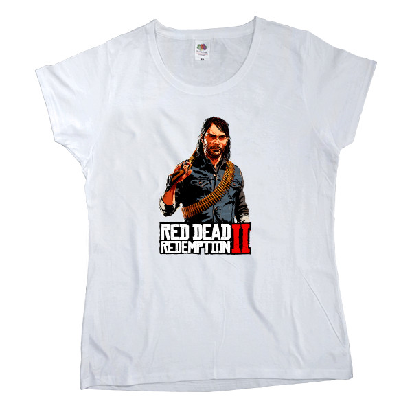 Women's T-shirt Fruit of the loom - Red Dead Redemption 2 Джон Марстон - Mfest