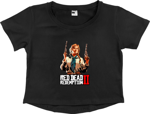 Women's Cropped Premium T-Shirt - Red Dead Redemption 2 Сэди Адлер - Mfest