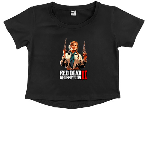 Kids' Premium Cropped T-Shirt - Red Dead Redemption 2 Сэди Адлер - Mfest