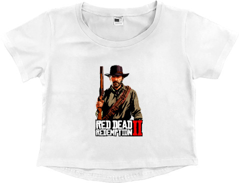 Women's Cropped Premium T-Shirt - Red Dead Redemption 2 Артур Морган - Mfest