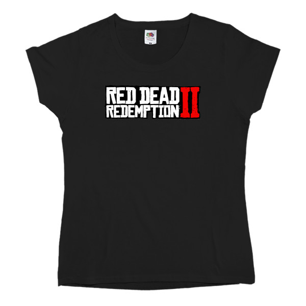 Women's T-shirt Fruit of the loom - red dead redemption 2 лого - Mfest