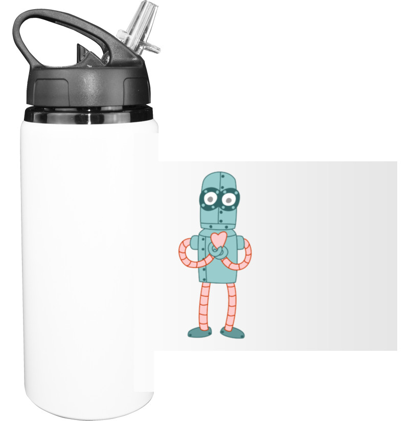 Sport Water Bottle - Робот с сердечком - Mfest