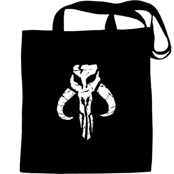 Tote Bag - Мандалорец Череп (белый) - Mfest