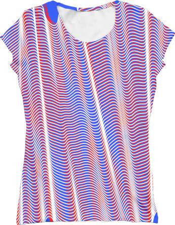 Women's T-Shirt 3D - Волны - Mfest