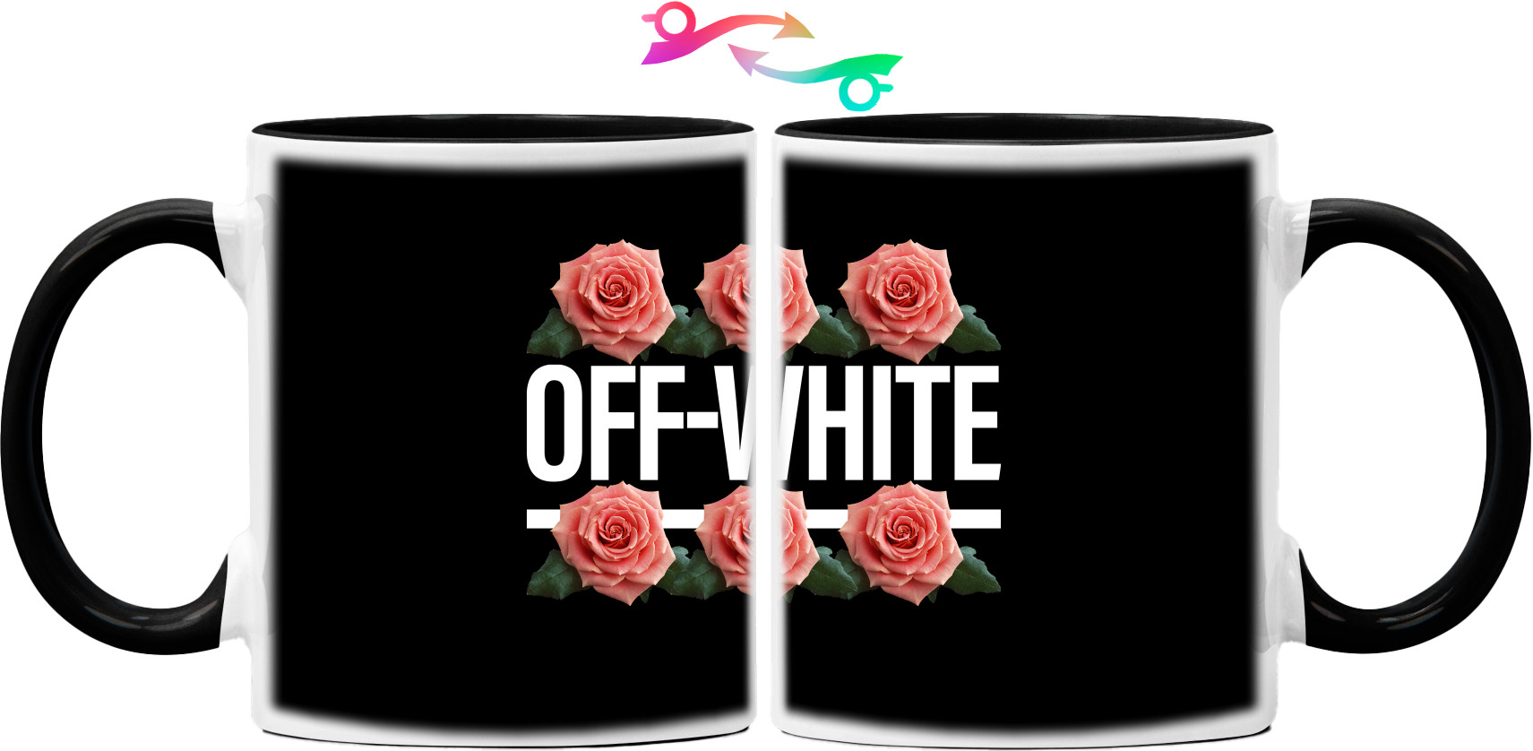 Mug - Off White (розы 2) - Mfest