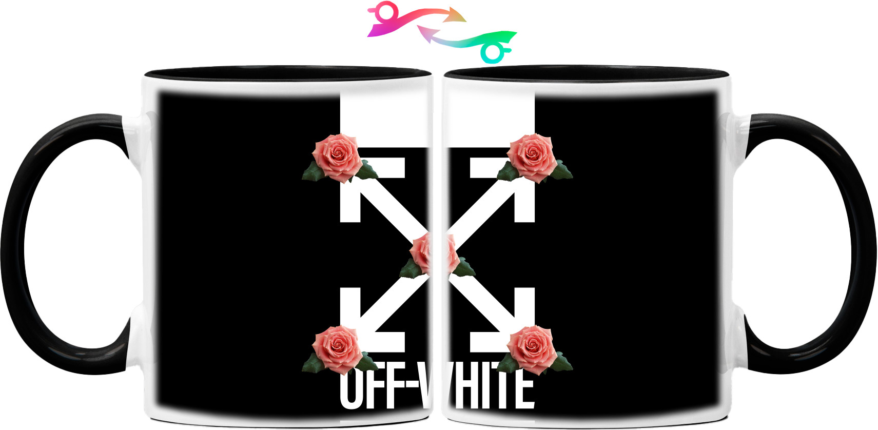 Кружка - Off White (розы) - Mfest