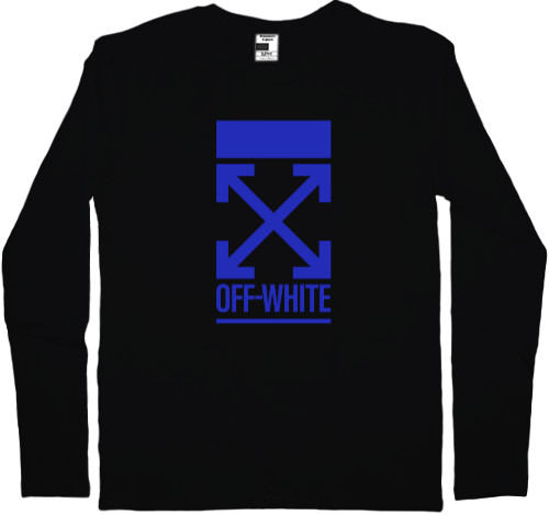 Men's Longsleeve Shirt - Off White (синий) - Mfest